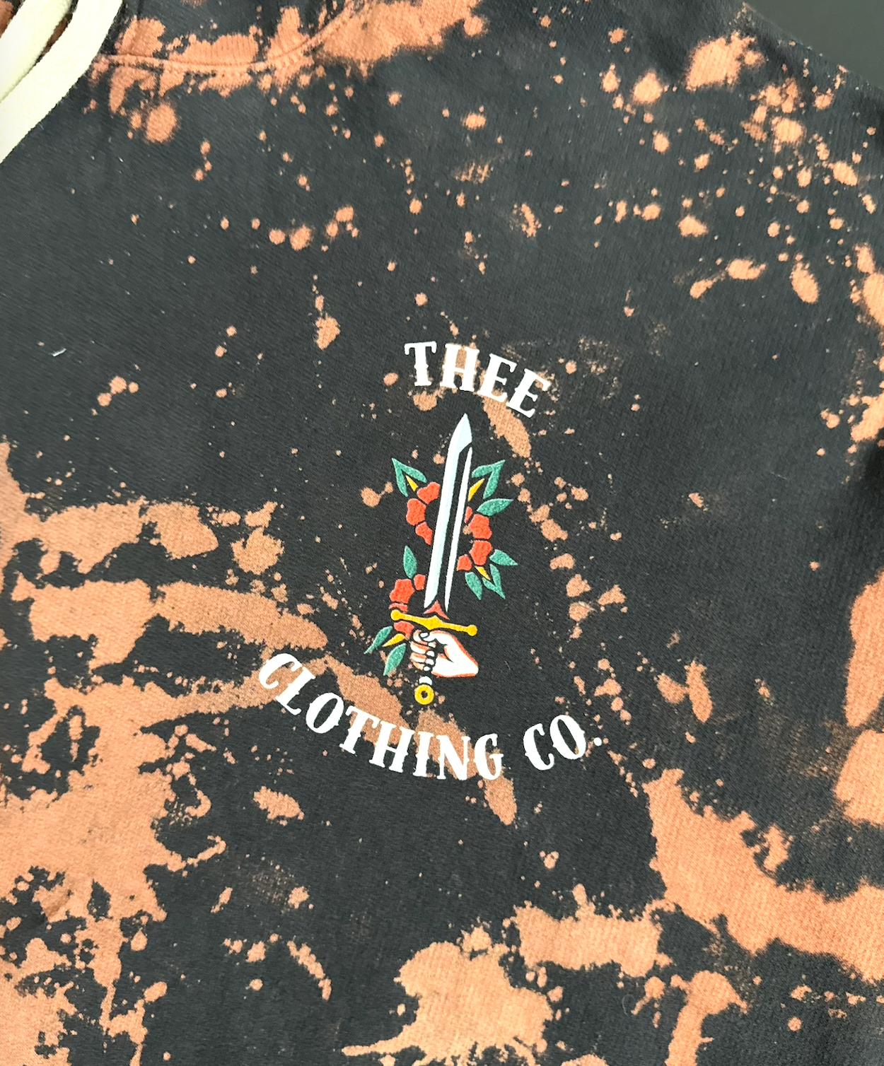 Hand Dyed White As Snow Hoodie